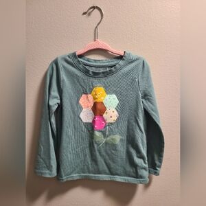 (3/$10) 3T Girls, Cat & Jack, Long Sleeve Patchwork Flower